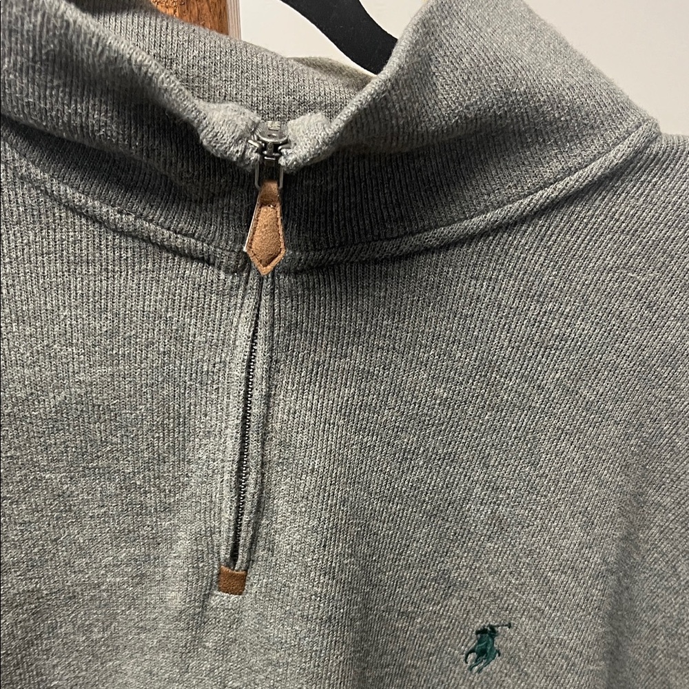 Ralph Lauren Charcoal Zip-Up Sweater - Picture 2 of 2
